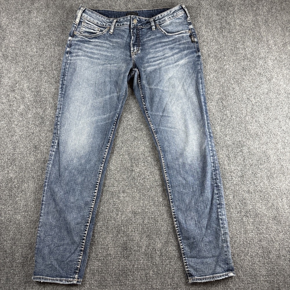 Silver Jeans Co Boyfriend Mid Rise Jeans Size W32 L29 Medium Wash